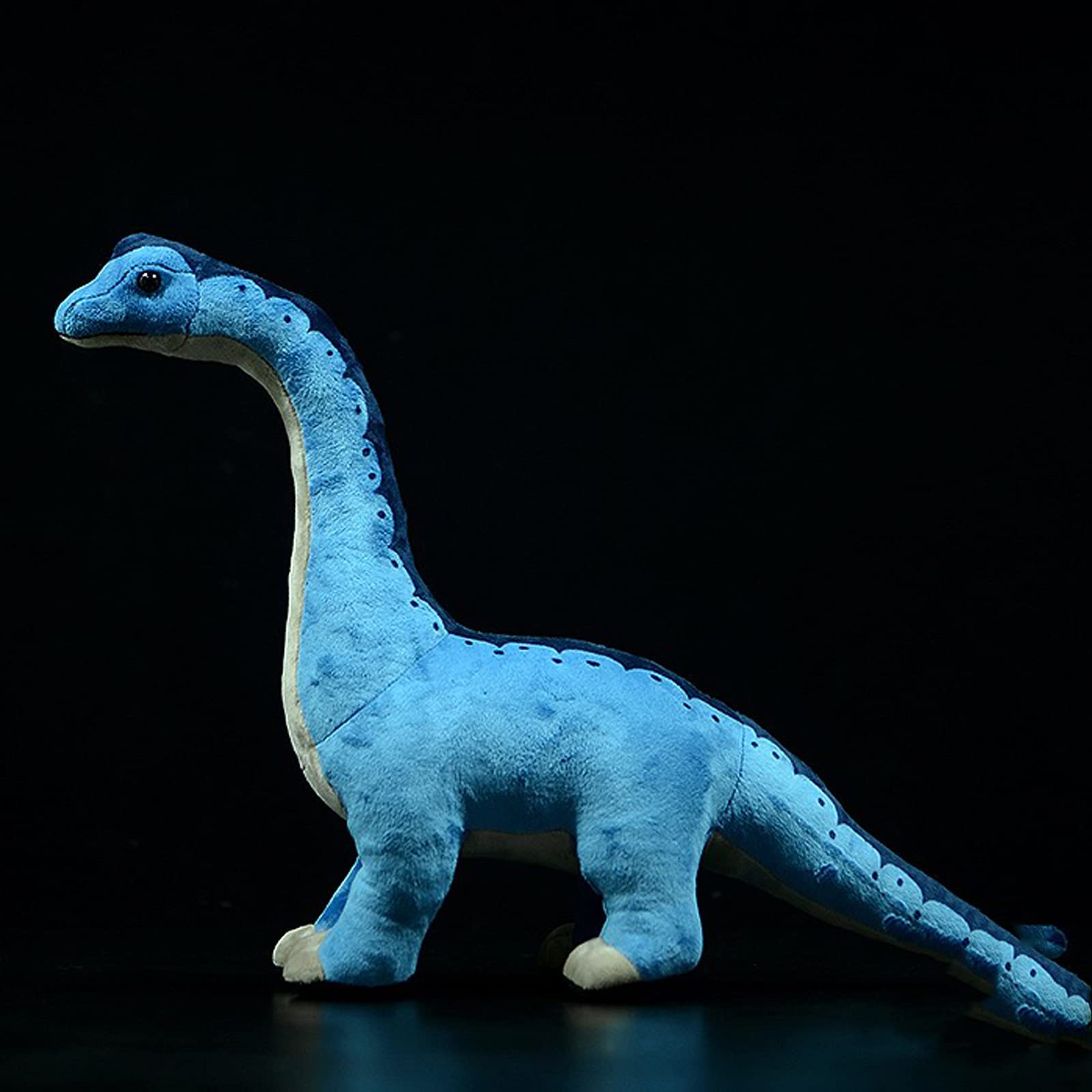 Tiny Heart Brachiosaurus Dinosaur Stuffed Animal Realistic MosasaurusPlush Toy Lovely Cute Soft Gifts Dinosaur for Kids Boys and Girls Bedtime Companion Plushie Collection Interactive Play blue 14” - Image 3
