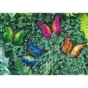Metal Butterfly Wall Art Decor - 6.5" Outdoor Fence Decoration, Hanging for Garden Yard Living Room Bedroom Patio Balcony,Gift for Mom Dad Friends(4 Pack) Metal Butterfly Wall Art Decor 65 Outdoor Fence Decoration Hanging for Garden Yard Living Room Bedroom Patio BalconyGift for Mom Dad Friends4 Pack