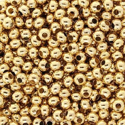 6/0 24 Karat Gold Plated Seed Beads 10 Gram Bag