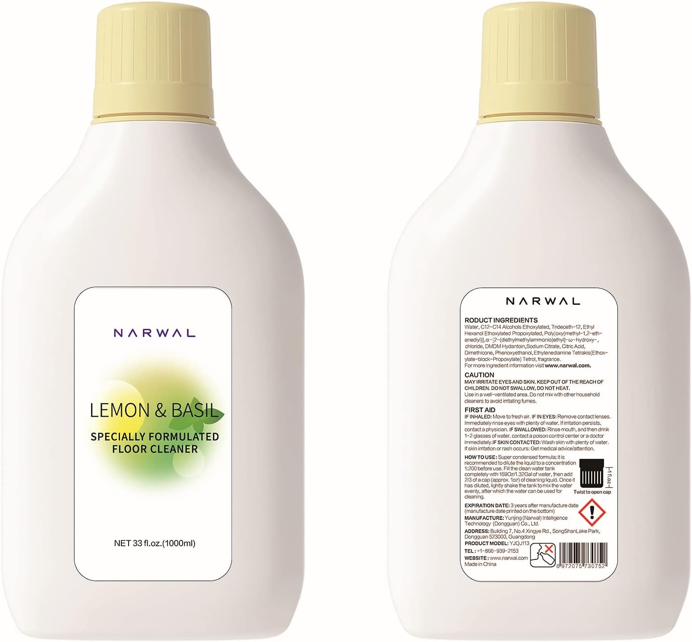 Narwal Detergent Lemon & Basil Sepcially formulated Floor Cleaner ...