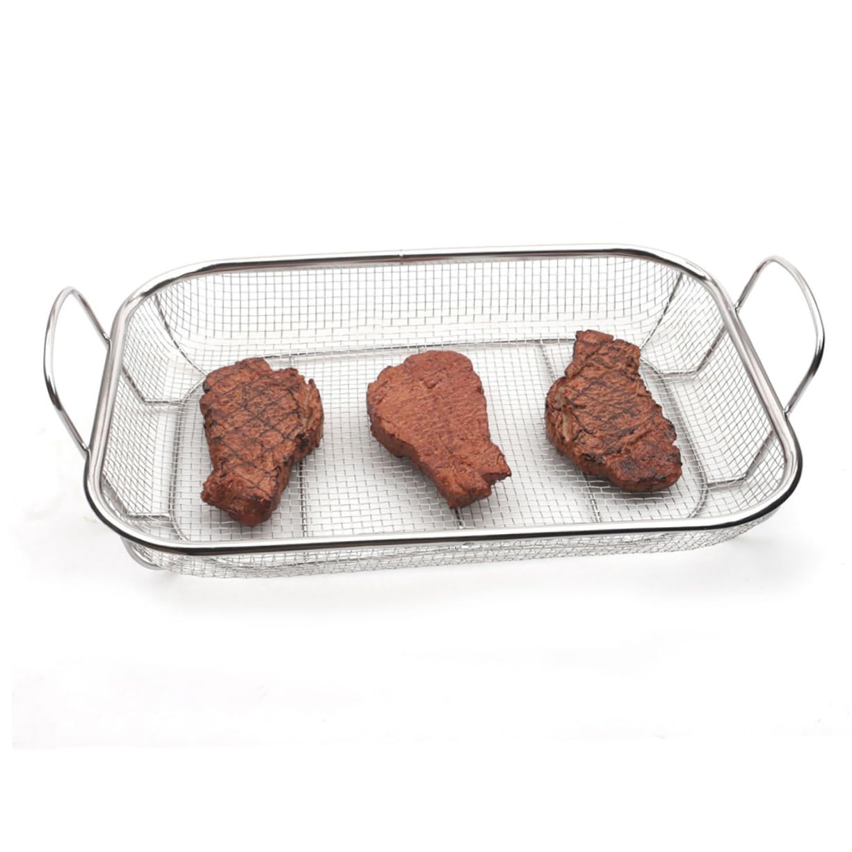 Cestello Barbecue per Griglia in Acciaio Inox Argento