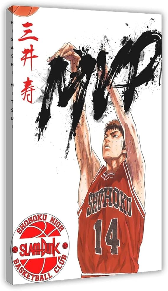Anime Slam Dunk Mitsui Slam Dunk Vintage Art Poster Tela Camera Da Letto Decor Paesaggio Sport Ufficio Camera Decor Cornice Regalo 40 60 Cm Amazon It Casa E Cucina