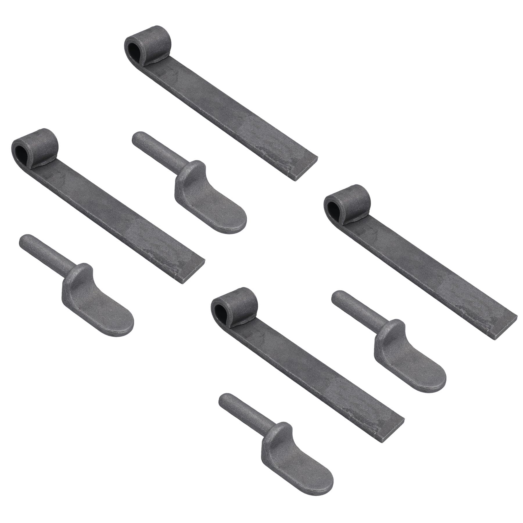 Tailgate Straight Hinge 150 x 30mm + 12.5mm Weld on Gudgeon Pin Self Colour 4pk