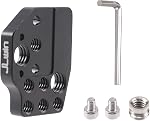 FocusFoto Extension Mount Plate Holder with Cold Shoe 1/4" 3/8" Threaded Screw Holes for DJI Ronin S/SC/RS2/RSC2/RS3 PRO/Mini/RS4 PRO Gimbal Stabilizer, Monitor, Magic Arm, Microphone, LED Video Light
