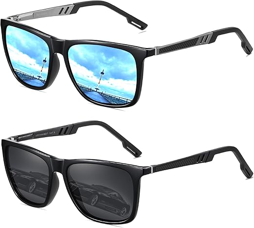 Las gafas de sol LEDING&BEST Polarizadas para hombre y mujer ofrecen protección UV400, lentes polarizadas HD, marco super ligero y son adecuadas para diversas actividades al aire libre.