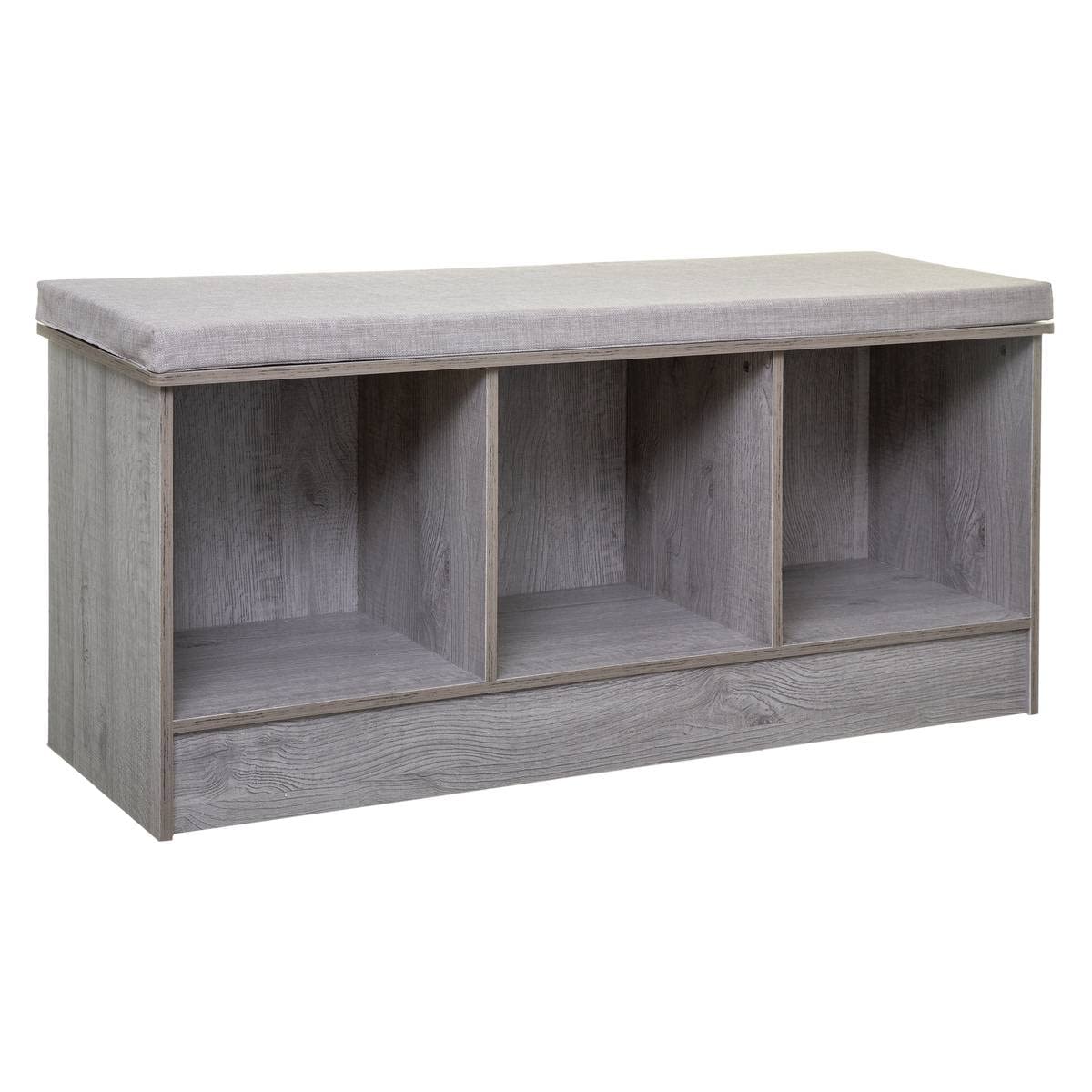 5 five simply smart Banco de Madera 3 Compartimentos conglomerado Color Gris, Antiguo, cm