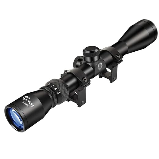 CVLIFE 3-9x40 Optics R4 Reticle Crosshair Scope with Free Mounts