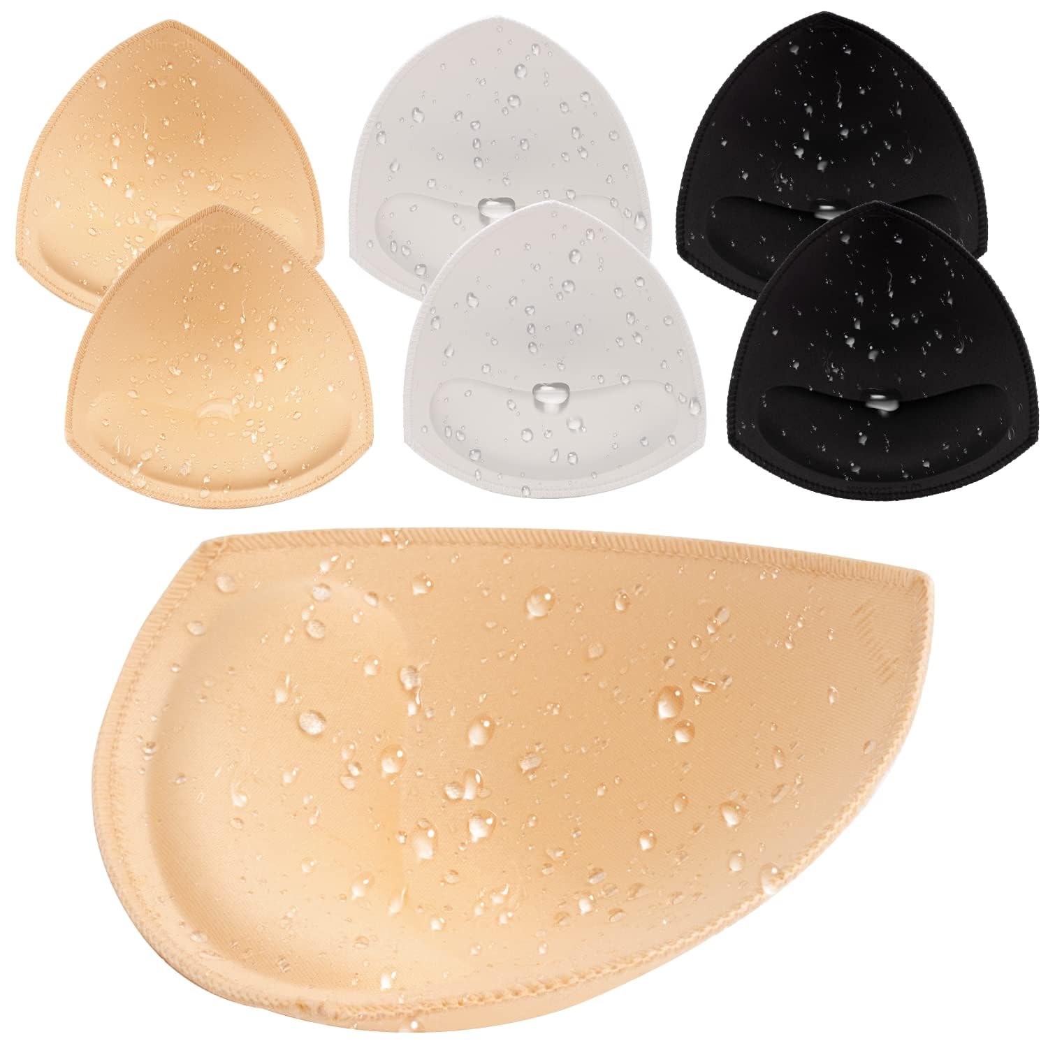 Nimiah wasserdichte Badeanzug BH Einsätze Pads Herausnehmbarer Badeanzug Einsatz 4 Paare Bikini Push up Einsätze