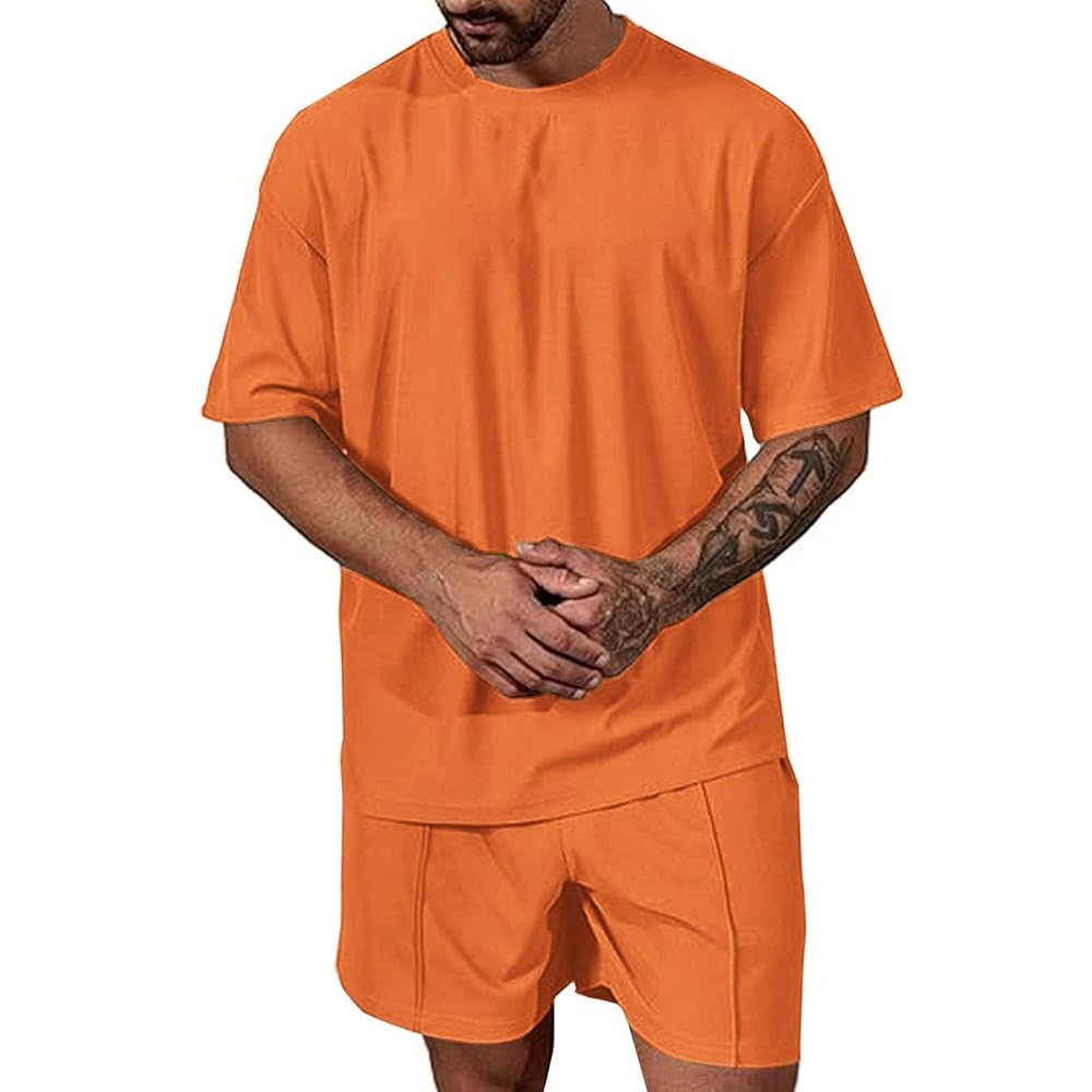 Tute Sportive Uomo Casual Tuta Estivi Leggero Tute Due Pezzi Maglietta E  Pantaloncini Corti Curvy Complete Ginnastica Sportiva Taglie Forti Offerta  Coordinato Fitness Completini Casa Corsa Jogging : Amazon.it: Moda