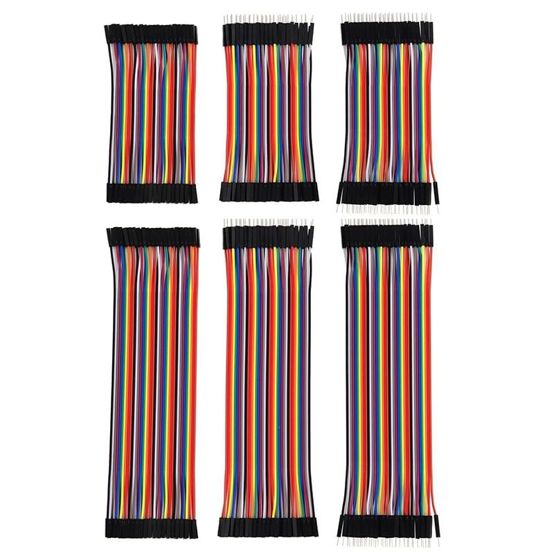 Kit de 240 cables de puente para placa de pan Arduino, M/M M/F F/F de 10 cm, 20 cm, cables multicolor sin soldadura para proyectos de prueba de circuitos PCB