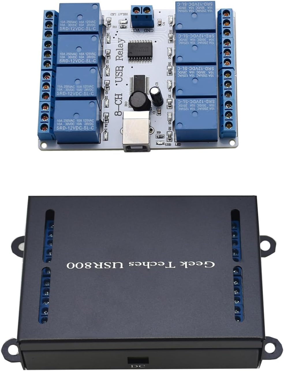 Multiple Channel USB Control Module 12V 8-Channel USB Control Board for Automated Home Automation