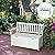 Outsunny 41 Gallon Outdoor Storage Bench, Wooden Deck Box with Inner Waterproof PE Lining, 2-Seat Container for Patio Garden Balcony Yard Store Garden Tools, White