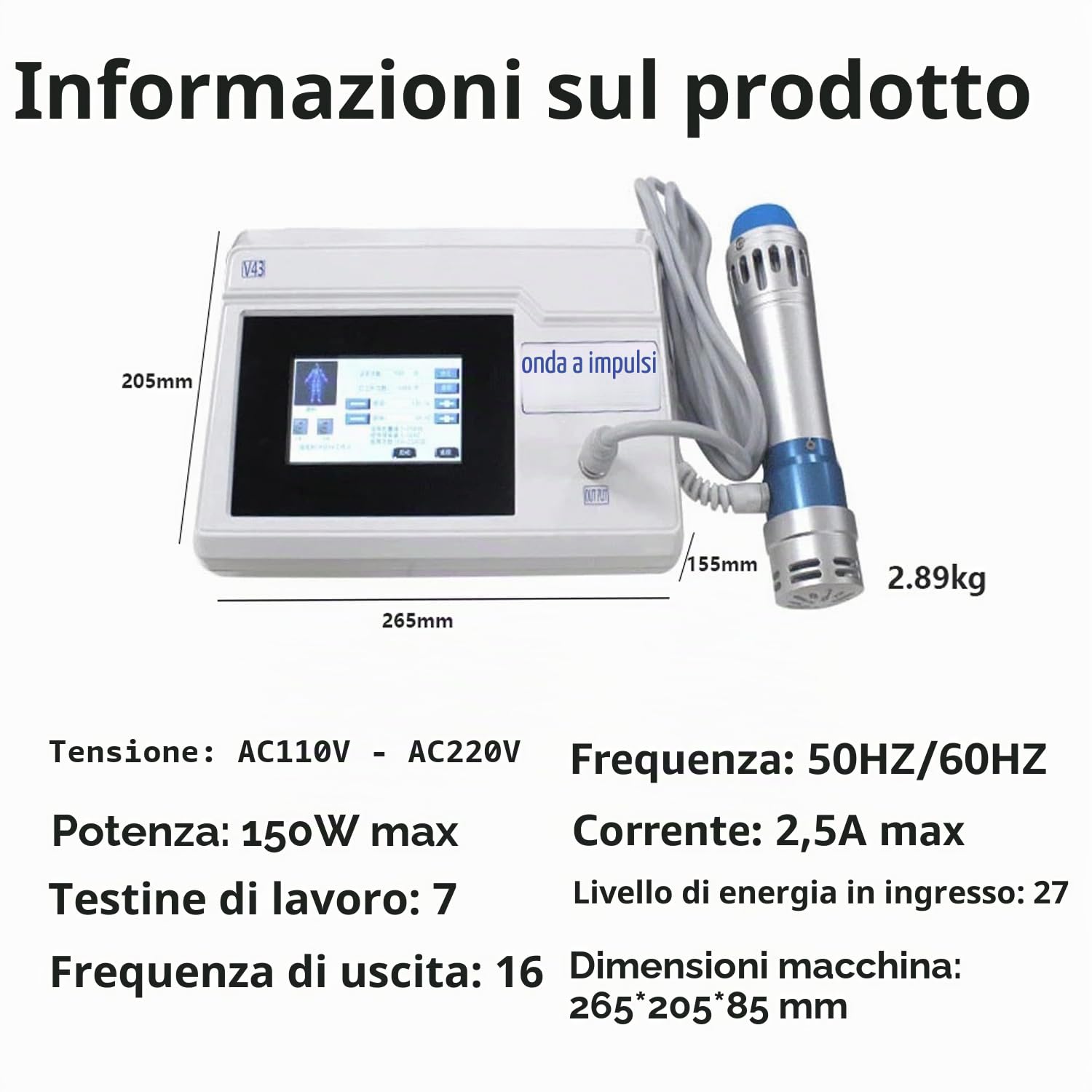ED Dispositivo di terapia ad onde d'urto, dispositivo di terapia ad onde d'urto focalizzato extracorporeo, dispositivo di massaggio per il rilassamento muscolare, sollievo cronico dal dolore