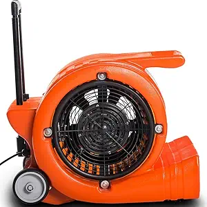 RT900A 3-Speed Air Mover 1.3HP 5000 CFM Powerful Floor Blower Carpet Dryers Janitoral Floor Dryer with Telescopic Handle, Wheels