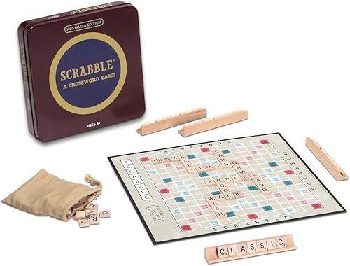 Miniatura 4 de Winning Solutions Nostalgia Tin Scrabble Game marrón