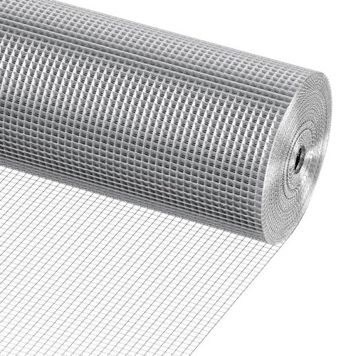 VEVOR Panno per Ferramenta, 915 mm x 15,24 m Calibro 23 Rotolo di Rete Metallica Zincata a Caldo, Recinzione in Filo Metallico per Polli, Rete Metallica per Gabbie per Giardino, Piccoli Roditori