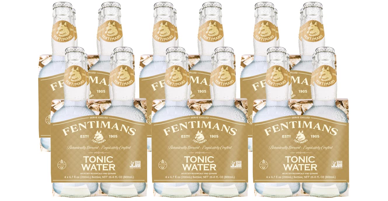Sparkling Tonic Water - Crafted Tonic Water with Quinine, All Natural Mixer, No Artificial Flavors, Preservatives or Sweeteners, Craft Soda, Botanically Brewed - 6.7 Fl Oz (Pack of 24)