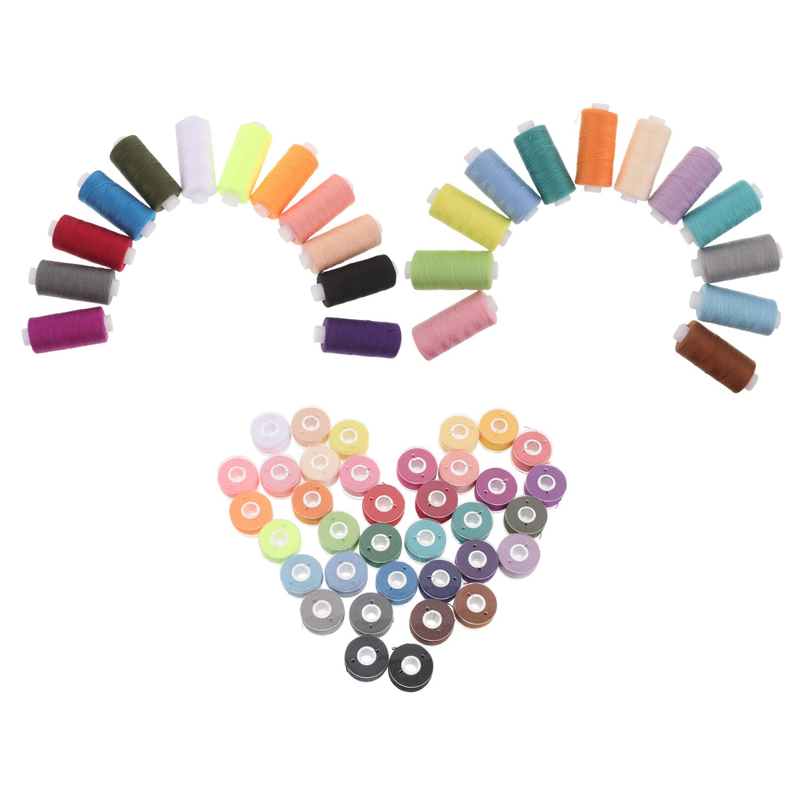 Hilos de Poliéster para Coser 400 Yardas 36 Colores Kit de Bobinas para Máquina y Mano, Carretes Preenrollados Duraderos para Manualidades, Acolchado y Costura Creativa