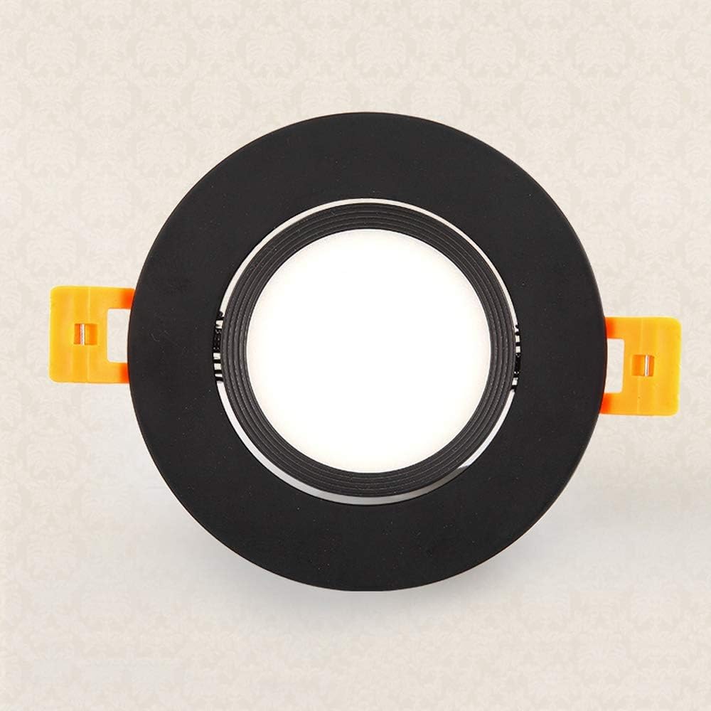 Recessed Adjustable Recessed Downlight LED CRI80 High Color Rendering Aluminum Black Recessed Ceiling Light for Aisle Corridor Lighting AC85-265V 100LM/W Recessed Spotlight Integrated