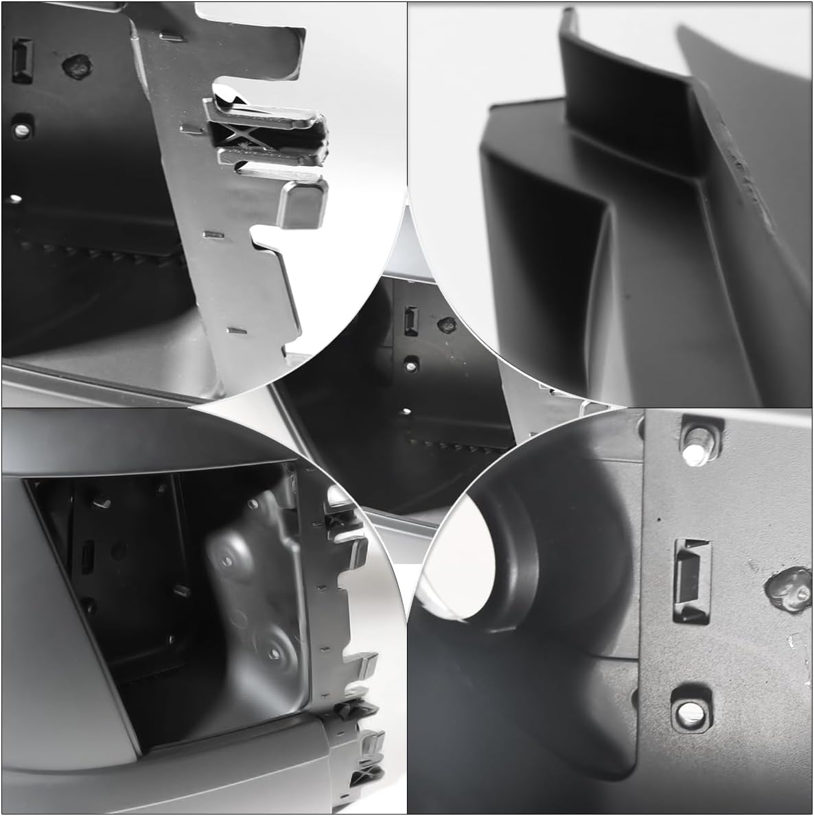 Corner Bumpers Fit For 2015-2017 Volvo VNL Semi Trucks (W/Fog Light Hole, Pair)