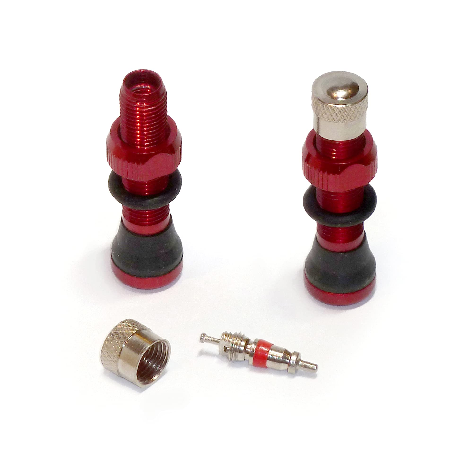 VeloTubes Tubeless Schrader Valve - Alloy - Pair - Choose Color!