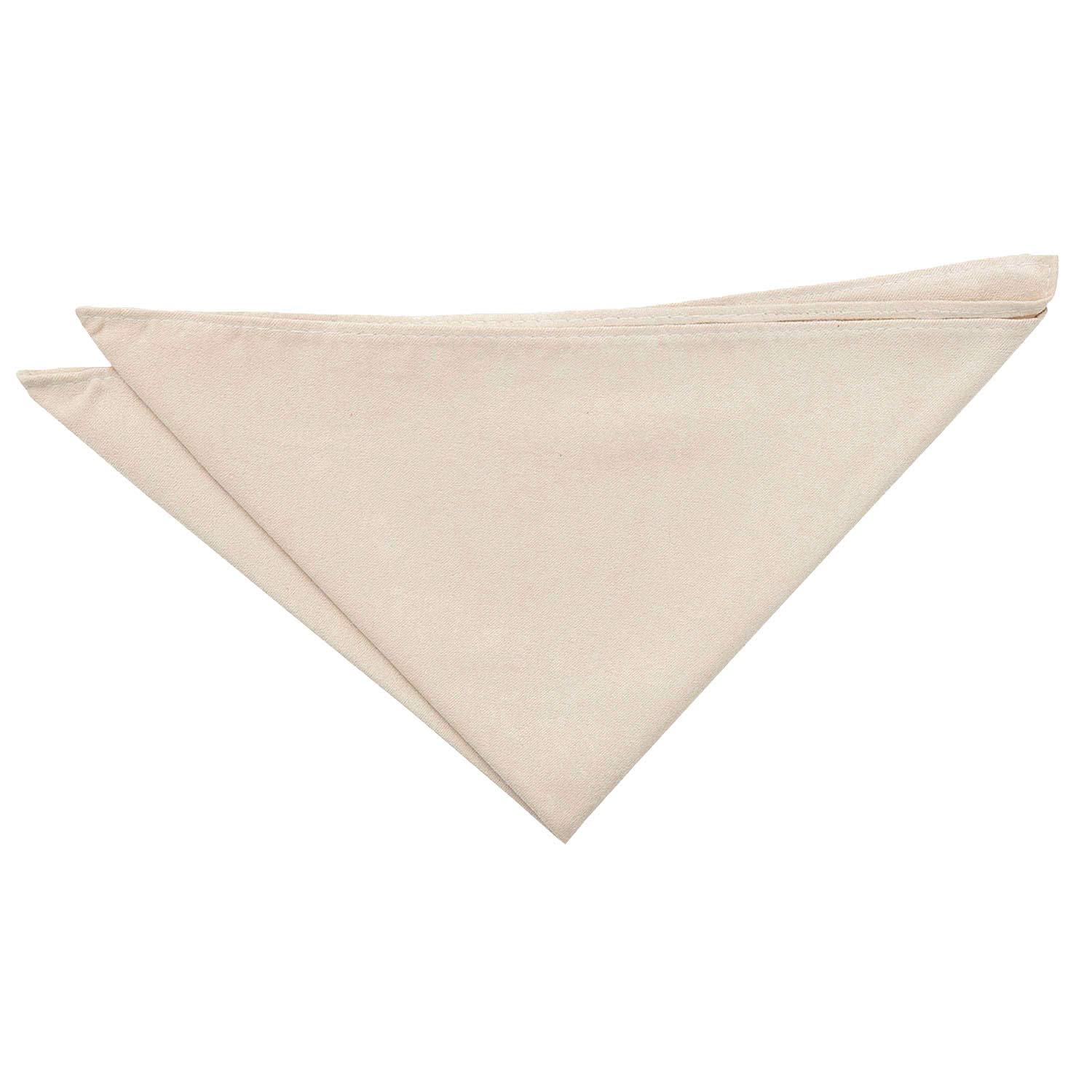 Dqt Men's Beige Plain Suede Pocket Square - Wedding, Business & Formal Suit Handkerchief