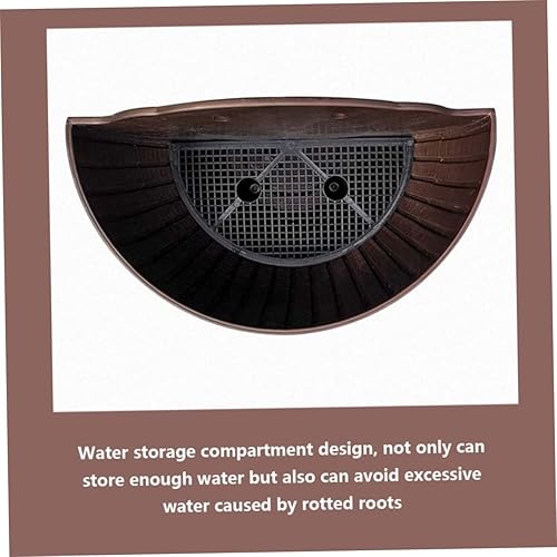 Miniatura 2 de Eioflia Macetas colgantes de pared para colgar en la pared, macetas colgantes semicírculo, cestas de plástico para plantas, contenedor con drenaje y