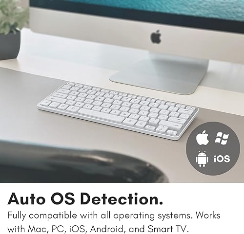 Miniatura 4 de Teclado Inalámbrico Bluetooth Macally para Mac - Conectividad Premium para Múltiples Dispositivos - Teclado Apple Compatible para MacBook ProAir,