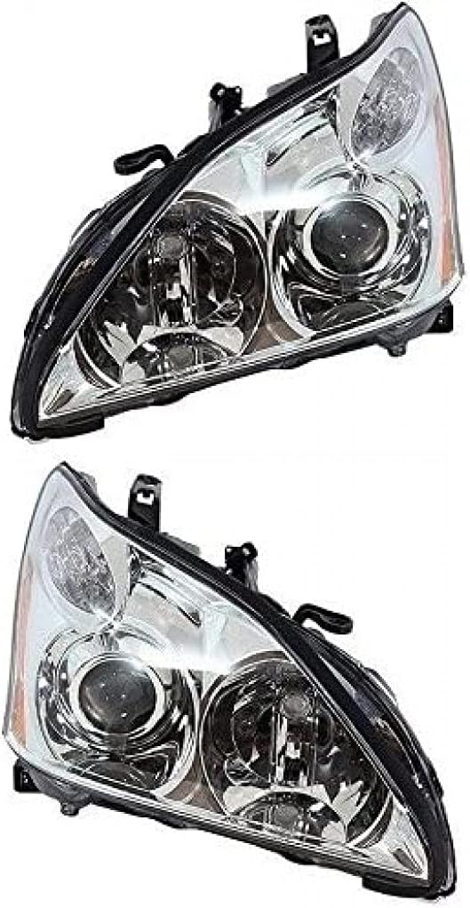 For 2004 2005 2006 Lexus RX330 Pair Headlights HID Type Driver and Passenger Side Unit w/HID lamps | LX2502122 LX2503122