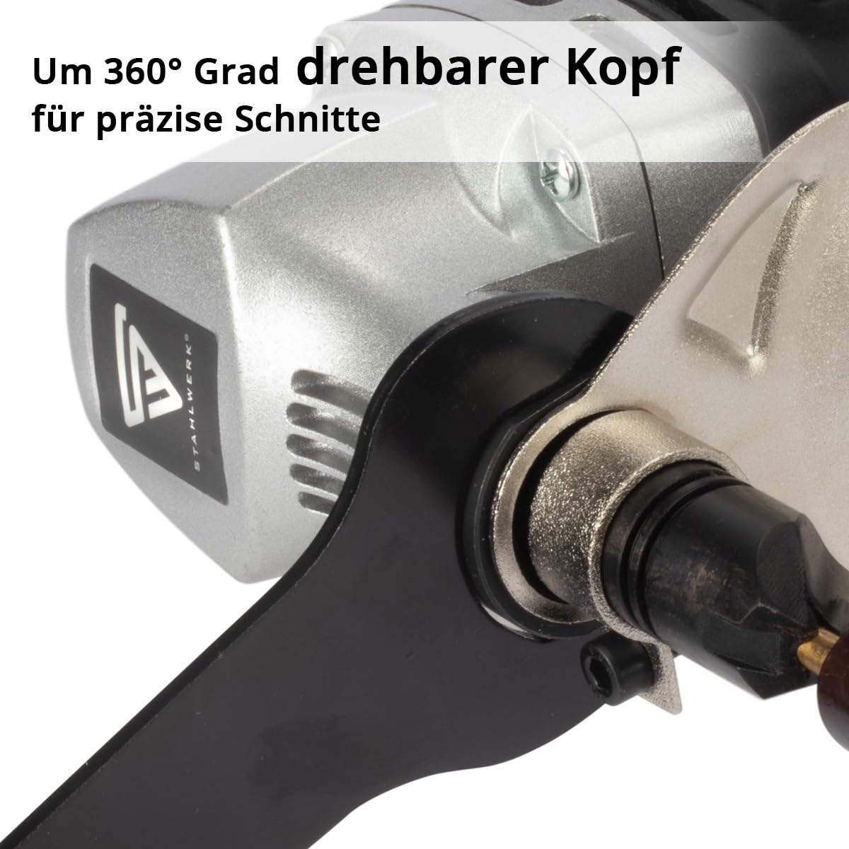 STAHLWERK Grignoteuse BK-600 ST 600 W 2000 tr/min tête rotative 360° profondeur de coupe 2,5 mm cisaille à tôle électrique