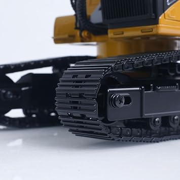 Huina 580 1/14 RC Excavator with Metal Construction | Upgraded engineering model with electric ball gripper, 360° scissor claw, light and sound