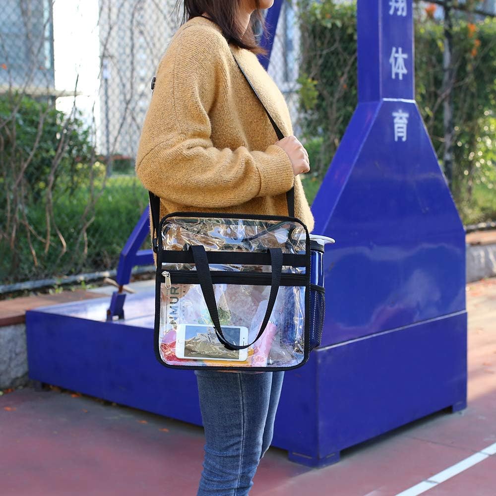 Clear Bag Stadium Approved,Security Approved Clear Tote Bag for Work Games Concerts-12"X12"X6" - Image 8