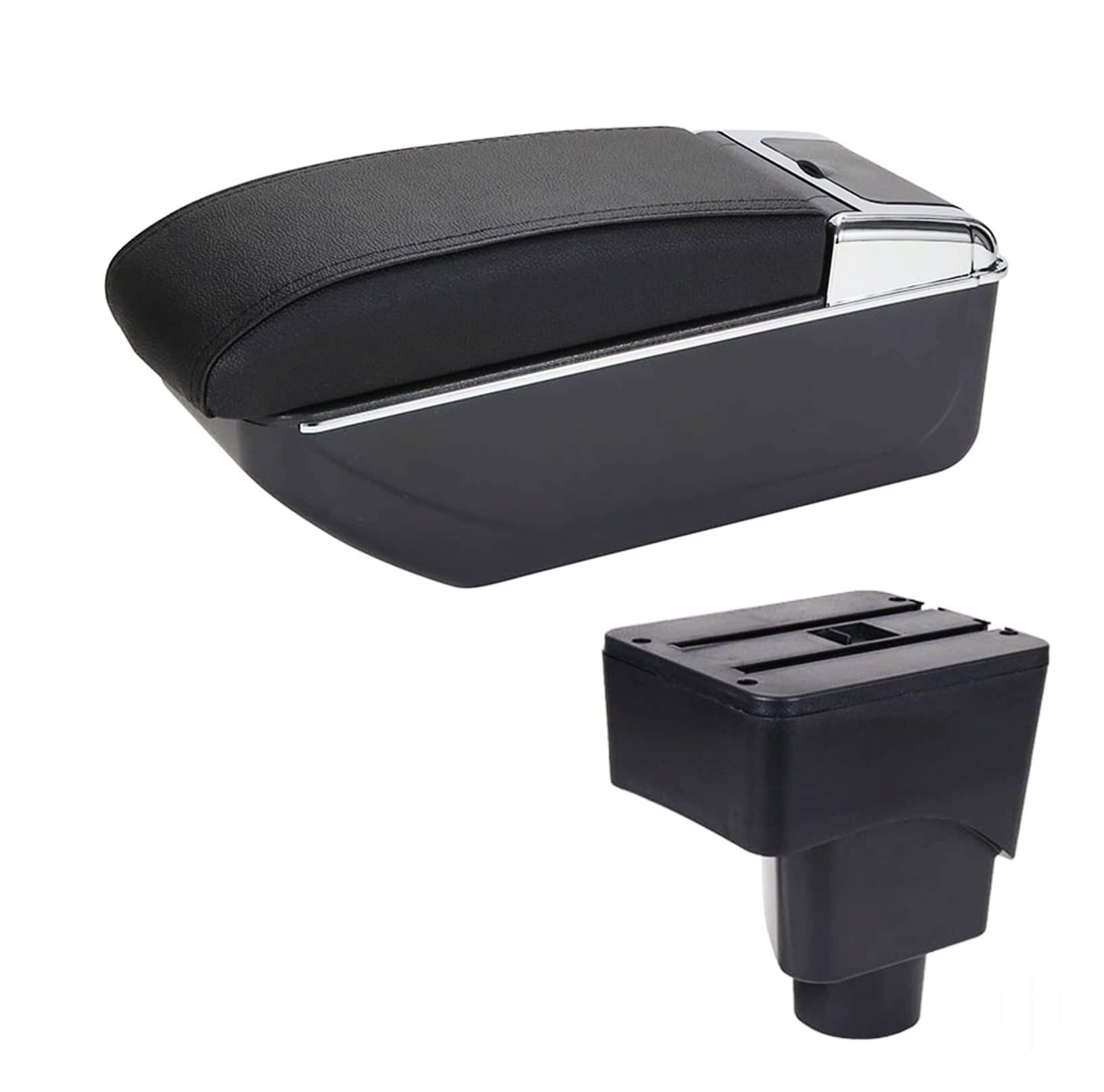 Boîte de rangement pour accoudoir de voiture Boîte de rangement pour accoudoir console centrale avec port USB Pour Ford Pour Ecosport 2013-2018 | A2 7usb