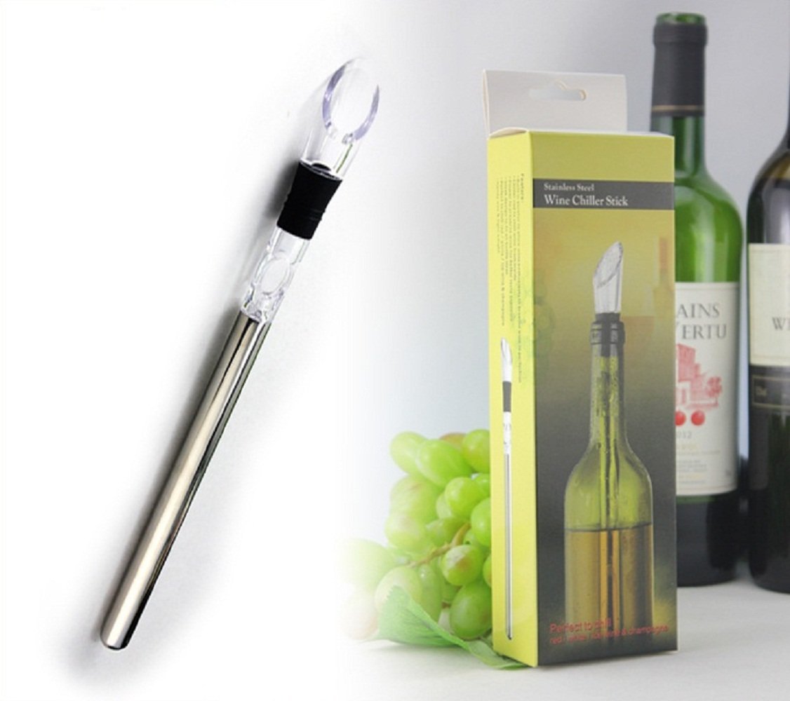 ELEOPTION® 3 in 1 Stainless Steel Red Wine Beer Accessories Bottle Cooler Chiller