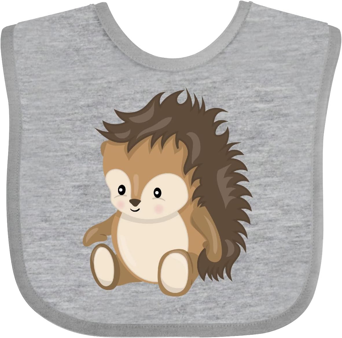 inktastic Lindo babero de erizo de animales del bosque