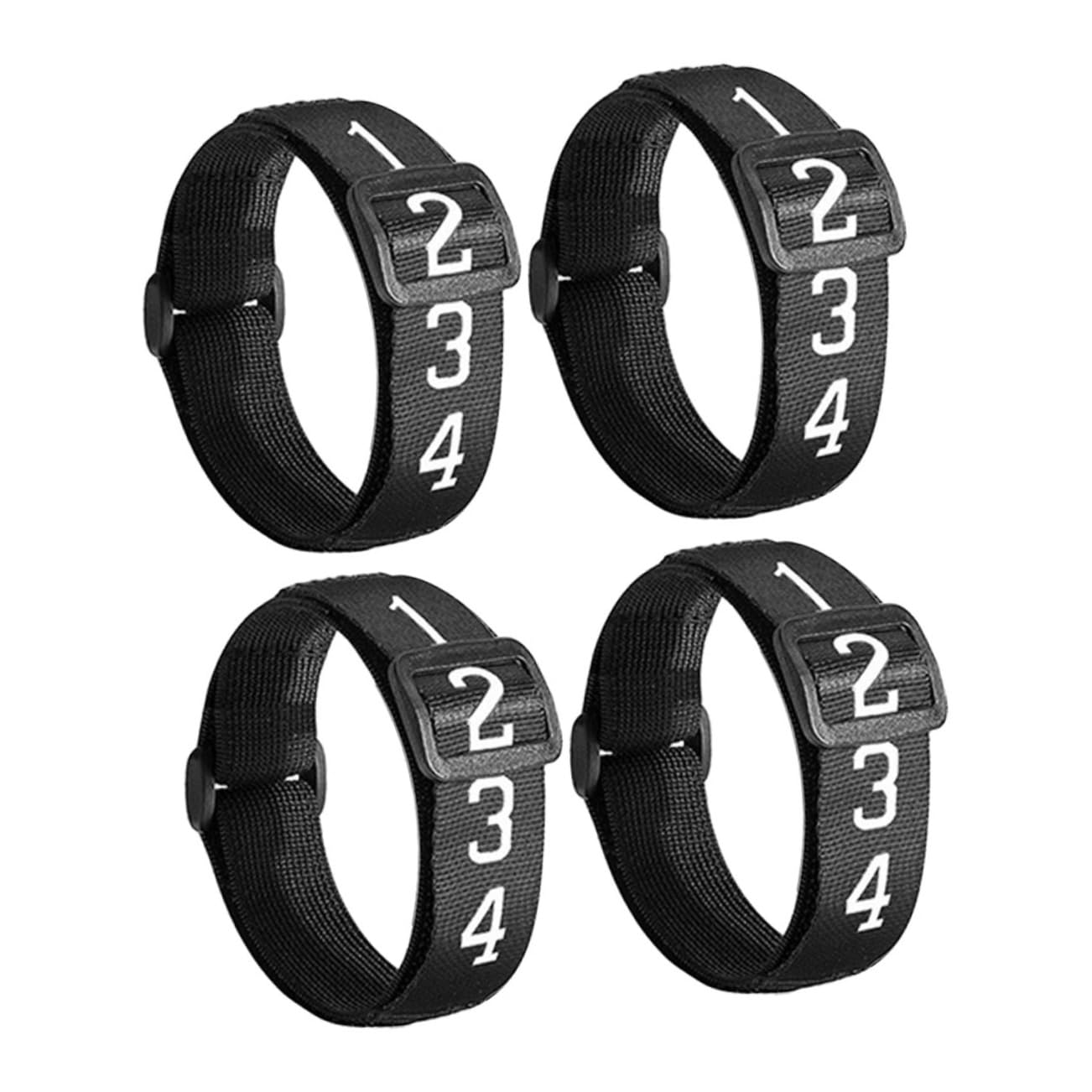 Hemoton 4Pcs Soccer Referee Wristbands Down Indicators with Sliding Side Clips Essential Gear for Youth Football Training and Matches