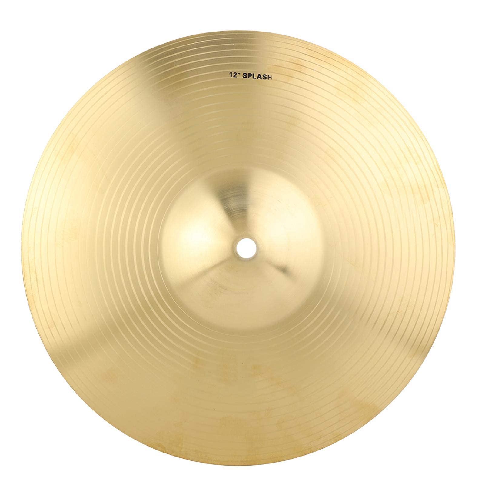 Splash Cymbal, 12 Zoll/30cm elektronisches Messing Crash Becken Musikinstrument Zubehör Becken Effekt Stack heller Aufprallklang Konzertband Handbecken Hi Hat Crash Cymbal für Schlagzeug Konzertband