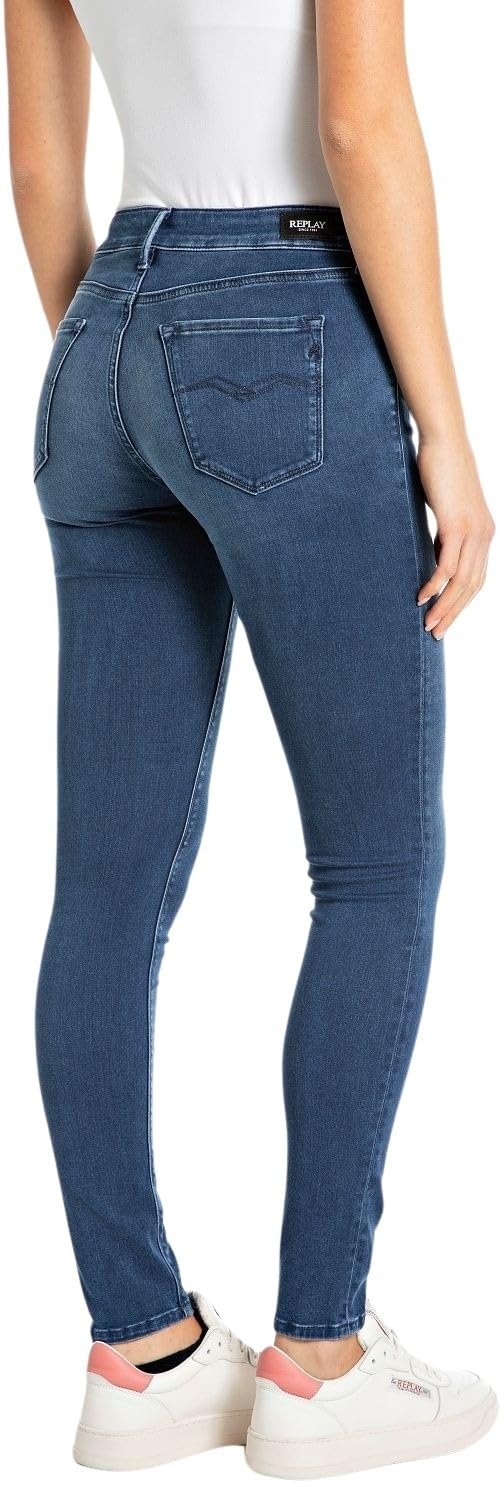 Replay Damen Jeans New Luz Skinny-Fit ResinPlus+