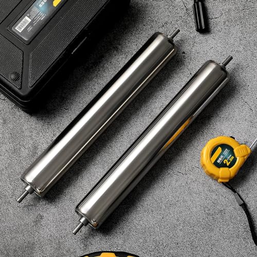 image for Tandefio 4 Pcs Conveyor Rollers Galvanized Steel Roller 10'' in Length