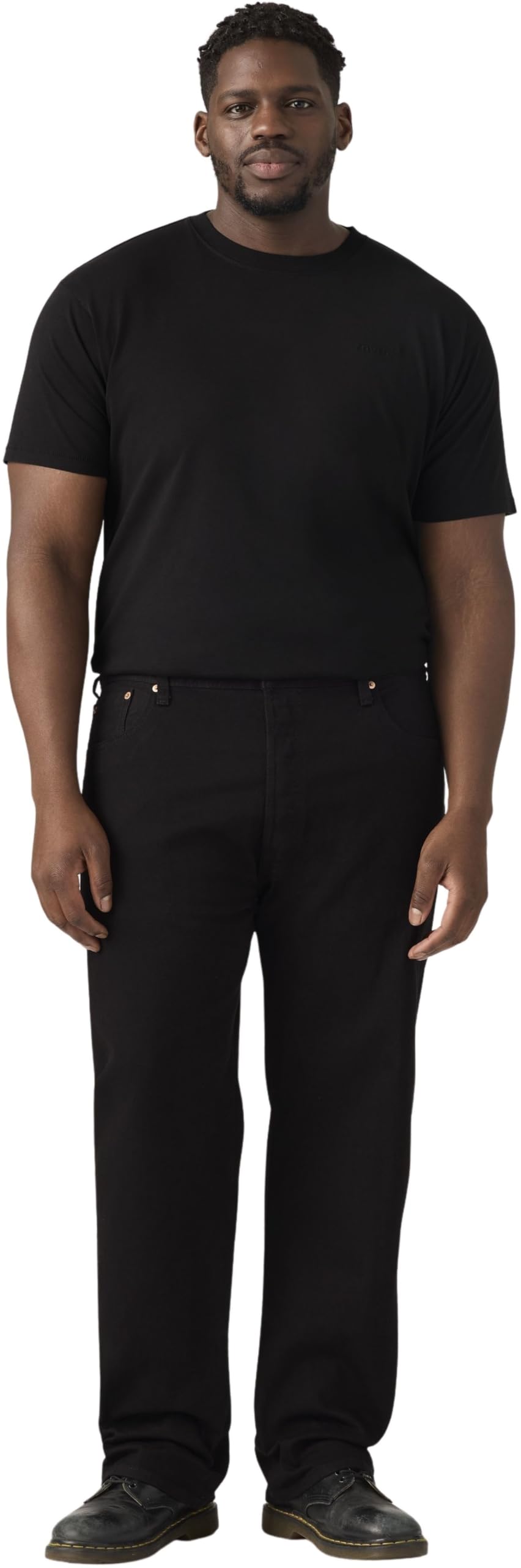 Levi's Men's 501 Original Straight Fit Jeans - Black - 46R - 100% Cotton
