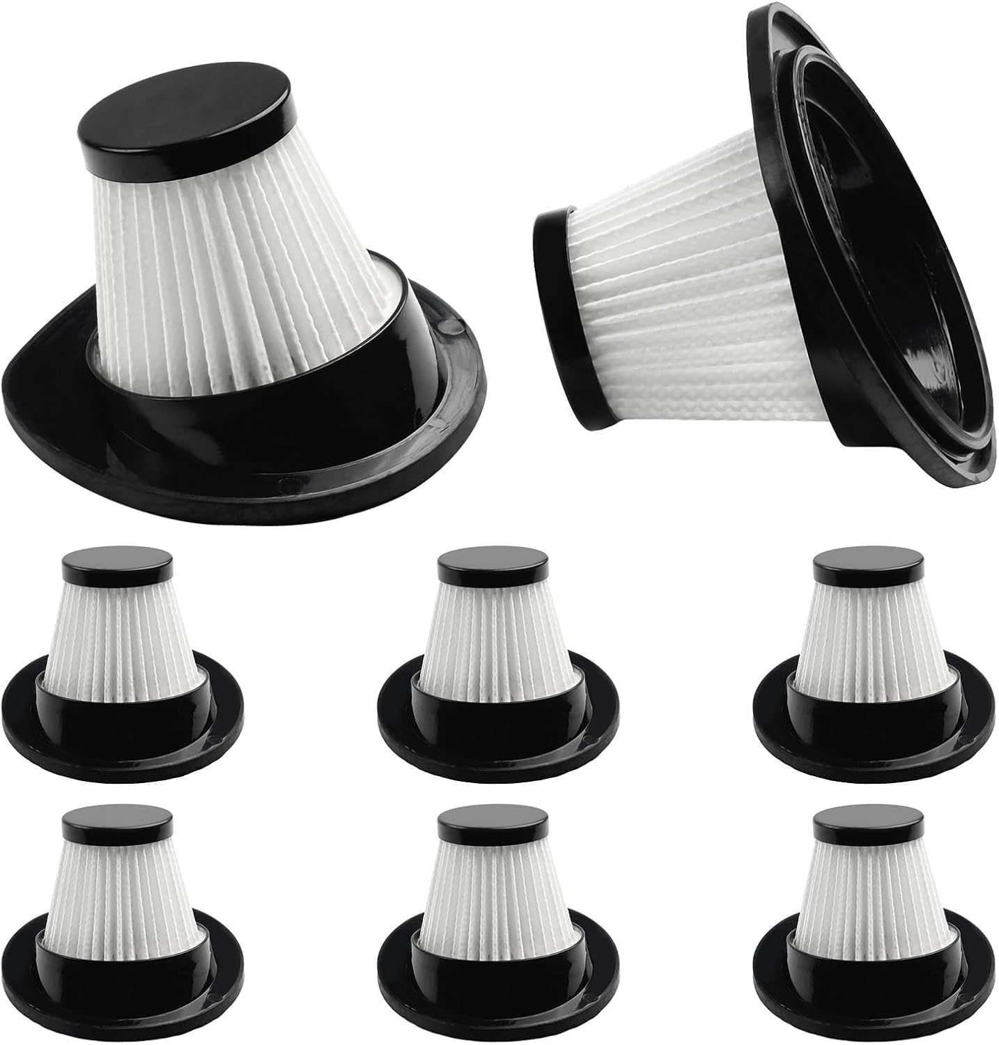 leteyasty 2/4/6/8/16 PACK Washable Reusable Filters, Replacement HEPA Filters for VacLife VL188 VL189 Handheld Vacuum Cleaner Accessories Filter Element Accessories (8 Pack)