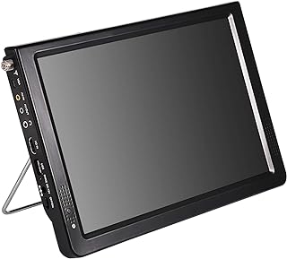 Monitor LCD de Tv Portátil de 12 Polegadas, Mini Tv Com Suporte Dobrável para Acampamento Com Sintonizador Digital, Player de Vídeo Hd 1080 P Hdmi, Interface de Antena, Interface Vga, Interface de (plugue americano)