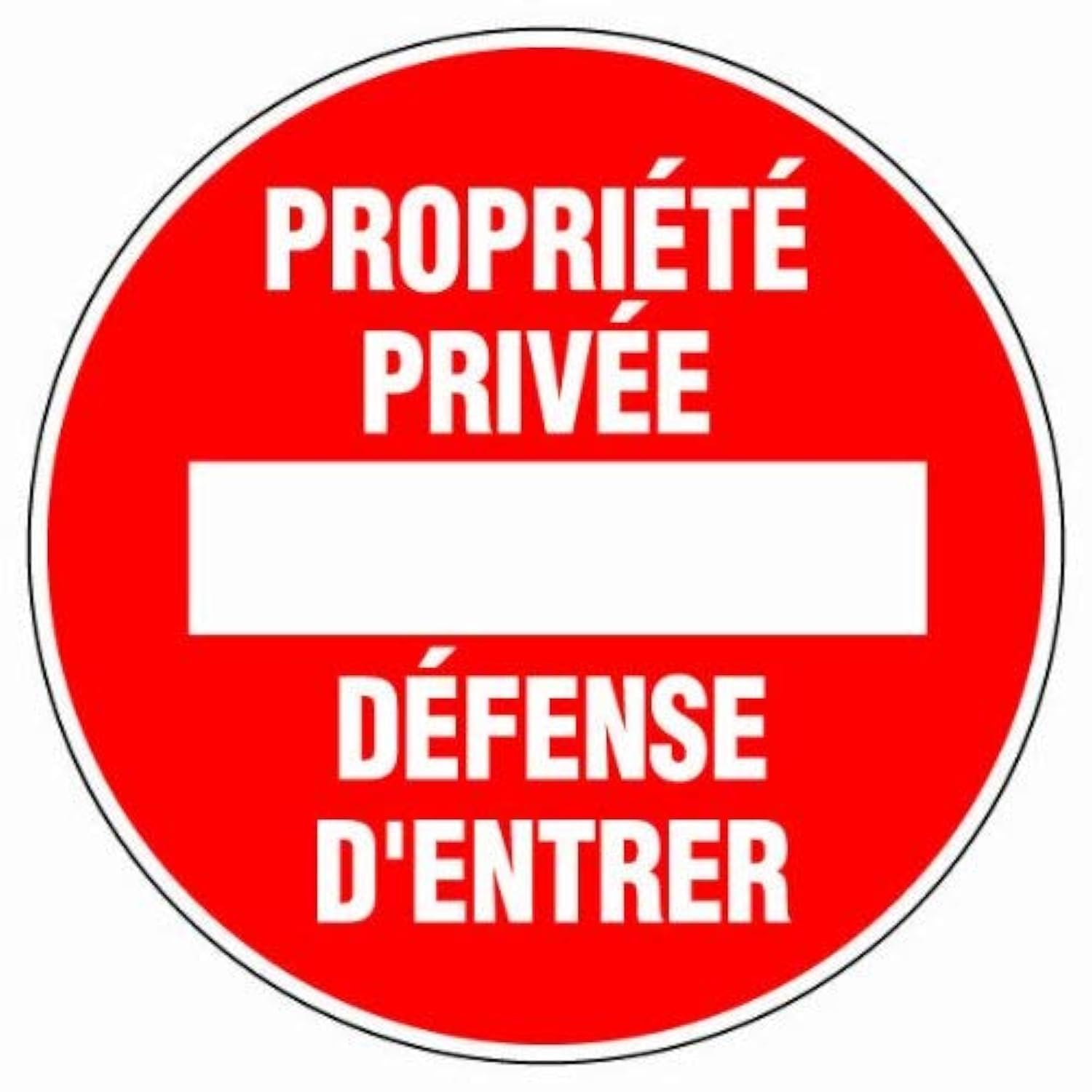 Novap Sign – Private Property Defense of Entry 300 mm