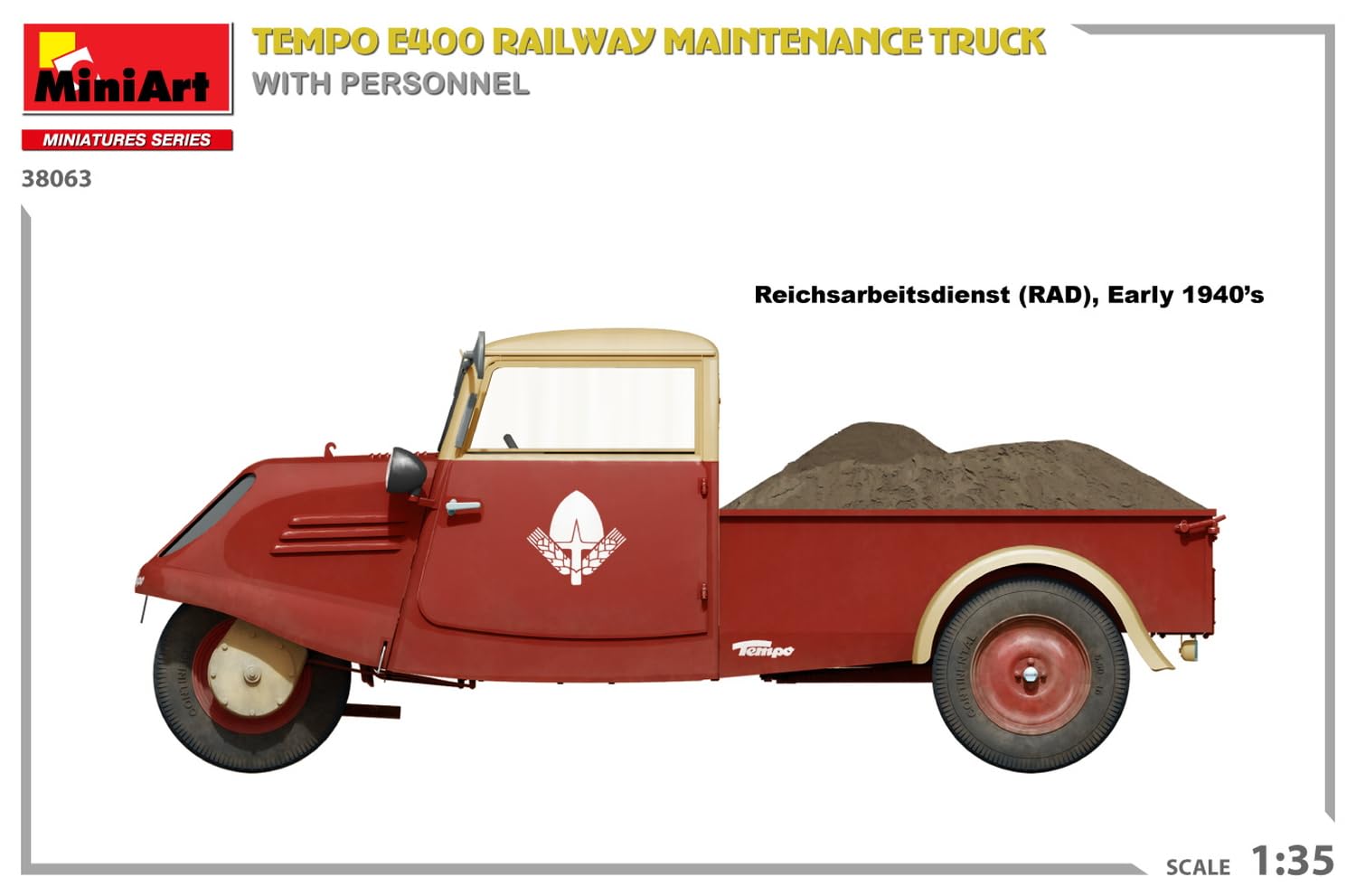 Miniart 1:35 - Camión de Mantenimiento ferroviario Tempo E400