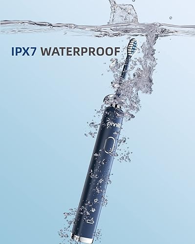 Miniatura 7 de Phniti - Cepillos de dientes eléctricos para adultos cepillo de dientes sónico con 8 cabezales de cepillo carga rápida de 3 horas 4 modos 40000 VPM
