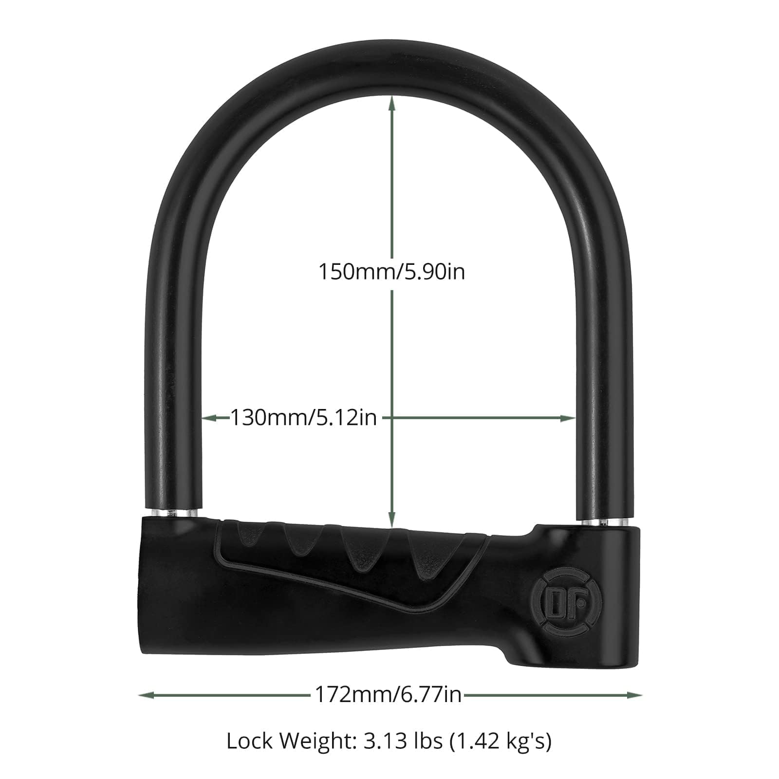 EYPINS Candado en forma de U para motocicleta, 19 mm, resistente, 110 dB, bloqueo en U, antirrobo, impermeable, para scooter, motocicleta, bicicleta eléctrica, color negro
