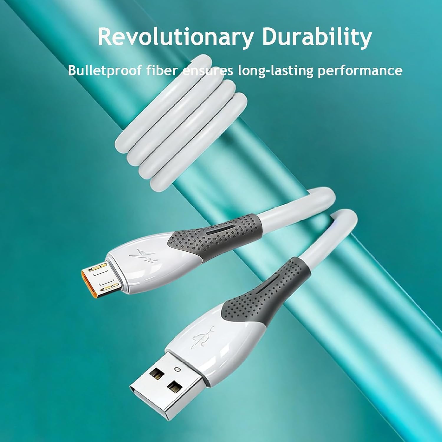 Lot de 5 câbles USB vers micro USB (1,8 m), charge rapide 3 A et données USB 2.0 480 Mbps, câble USB micro extrêmement flexible pour tablette feu/dessin, PS4, appareil photo, Galaxy S6/S7, Kindle