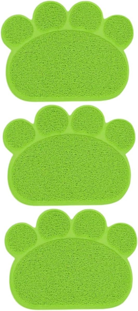 DOITOOL 3pcs Cat Litter Mat Catcher Supplies Waterproof Pvc Plastic Pet Supplies for Kitten