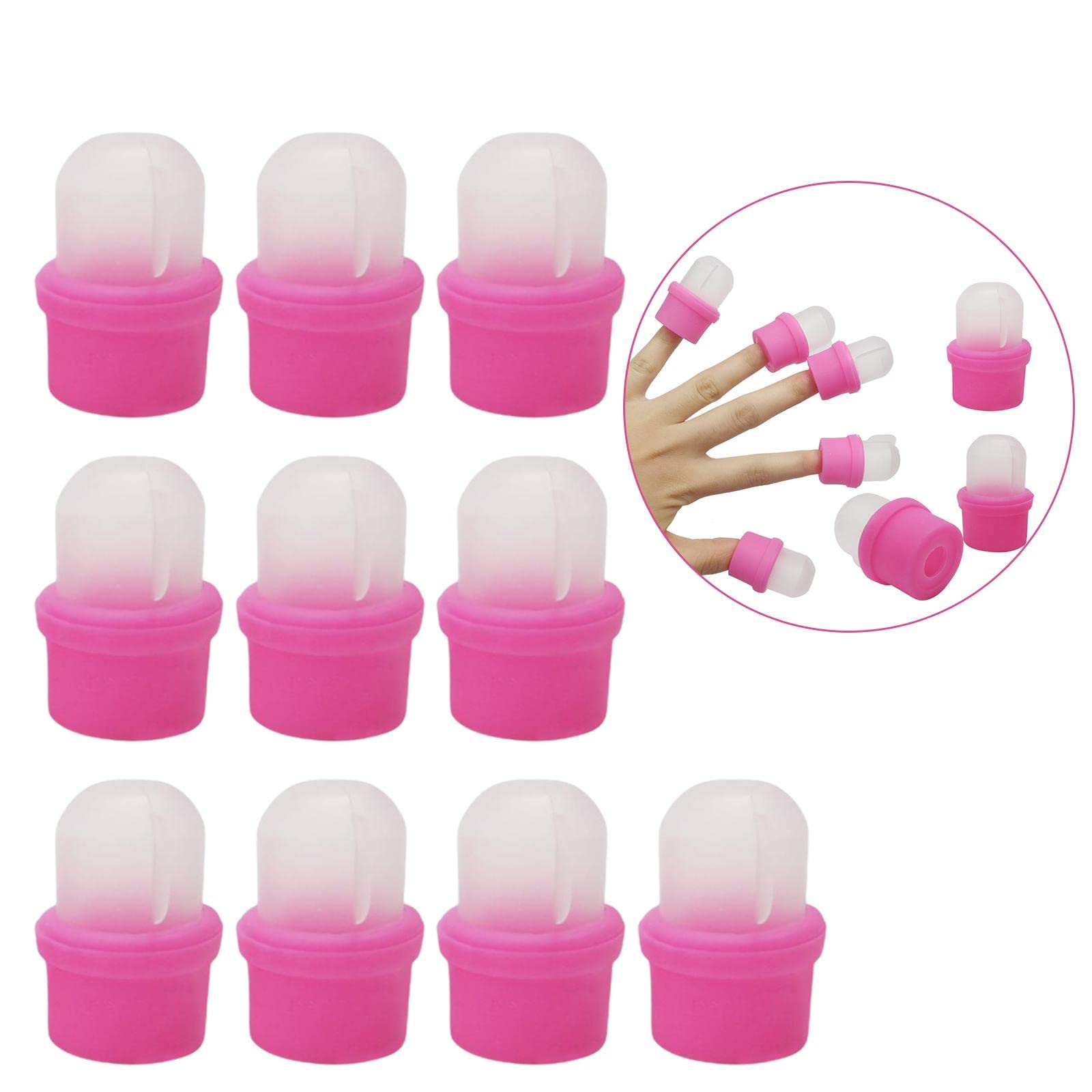 Juego de 3 Pinzas de Plástico para Quitar Esmalte de Uñas, Tapas para Remojar, Limpiador de Gel, 4 piezas