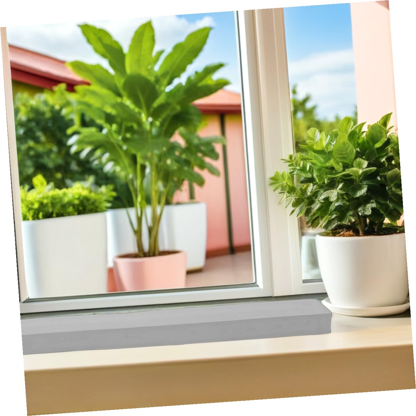 Hed Absente de Agua para Ventana Pva 850x70x30mm Grigio Almohadilla Engrosada Cortable para Alféizar Esponja Barrera de Humedad para Cocina Baño y Dormitorio